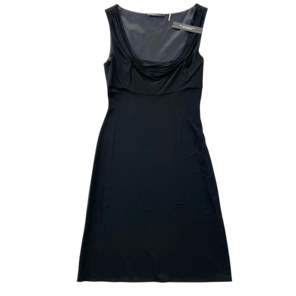 Elie Tahari Black Kelly Cowl Neck Sleeveless Sheath Dress Size 6 NWT D20082